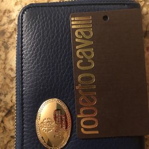 Roberto Cavalli Navy Continental Wallet